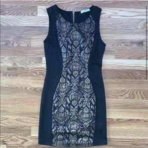 Nordstrom Lush Black and Gold Dress